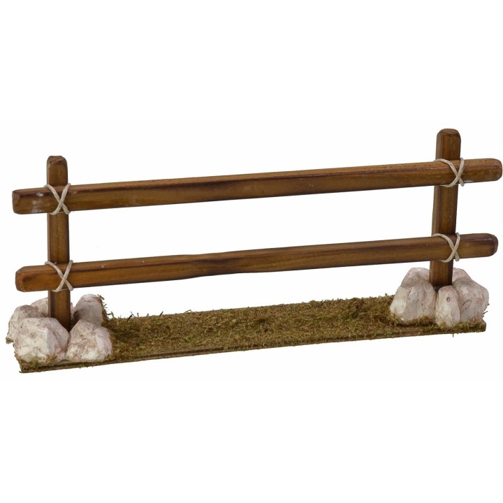 Staccionata in legno con pietre cm 17x3x7,5 h