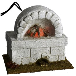 Horno con fuego funcionando cm 10,5x8x10 h