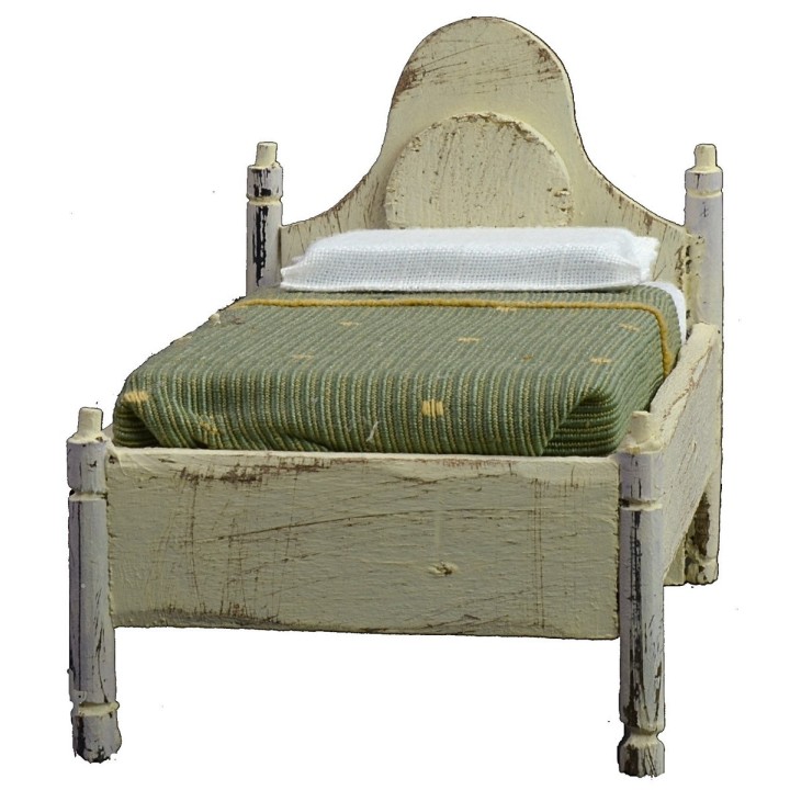 Single bed in white wood cm 8x13,5x10 h