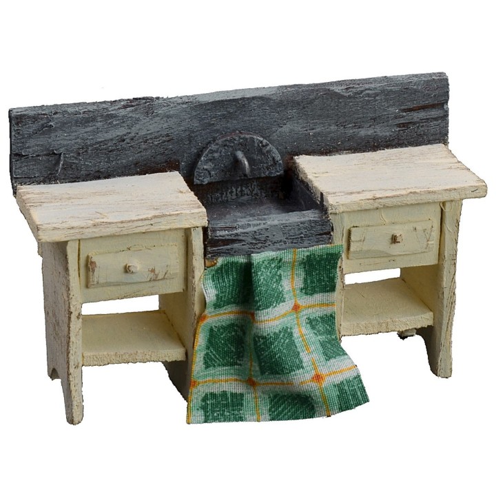 White wooden sink cm 13x4x8 h