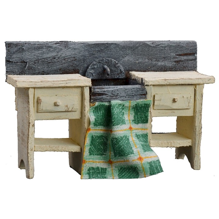 White wooden sink cm 13x4x8 h