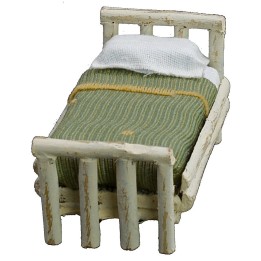 Letto bianco ad una piazza cm 4,5x7x4 h