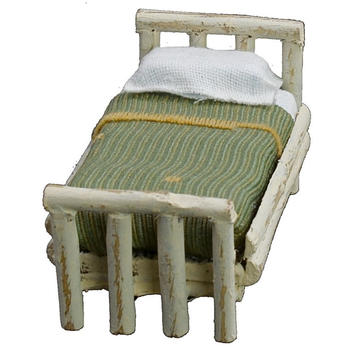Cama blanca de una plaza cm 4,5x7x4 h