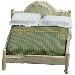 Cama matrimonial de madera blanca cm 6x7x4,5 h