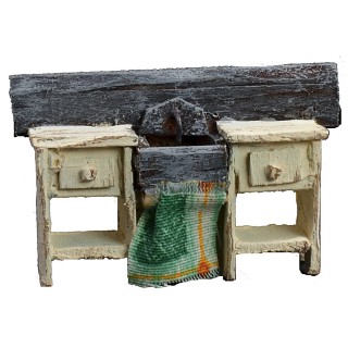 White wooden sink cm 6x2x4 h