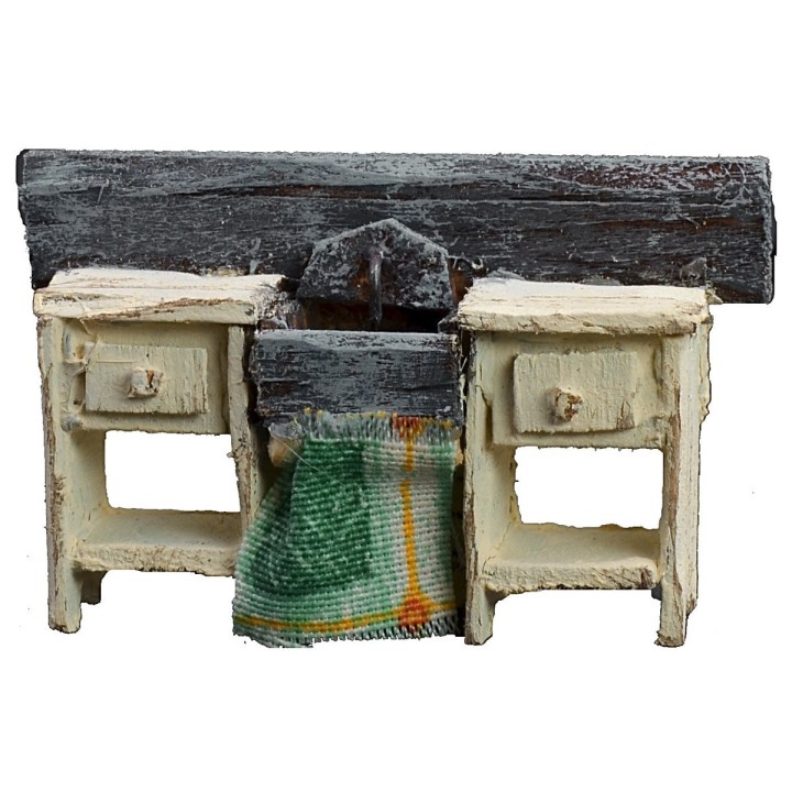 White wooden sink cm 6x2x4 h