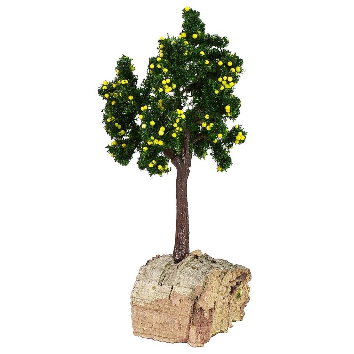 Árbol de limones con base de 4x4x13 cm de altura.