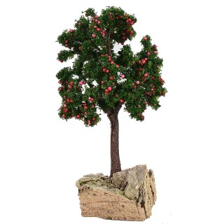 Albero di mele rosse con base cm 4x4x13 h