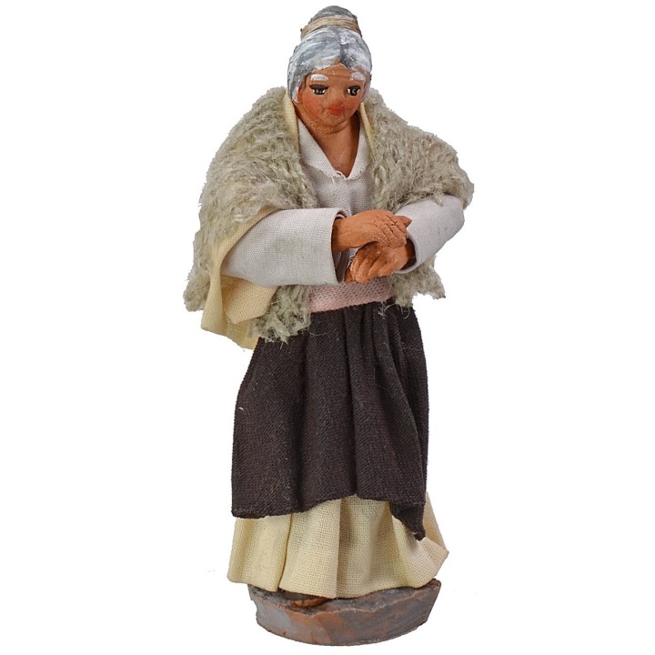 Old Woman with Shawl 10 cm in lux