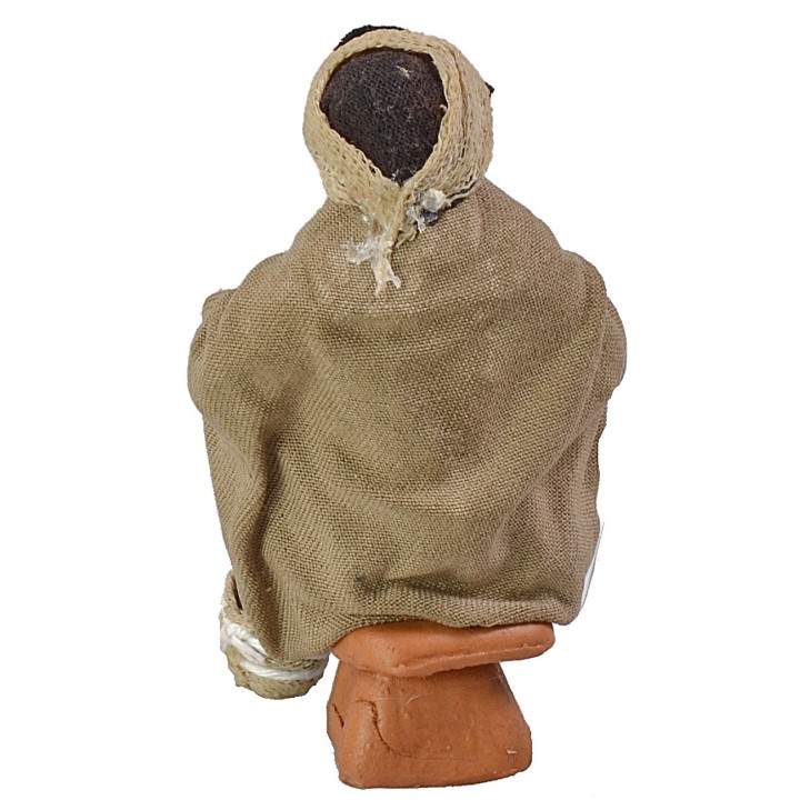 Seated shepherd with stick 10 cm Lux series
