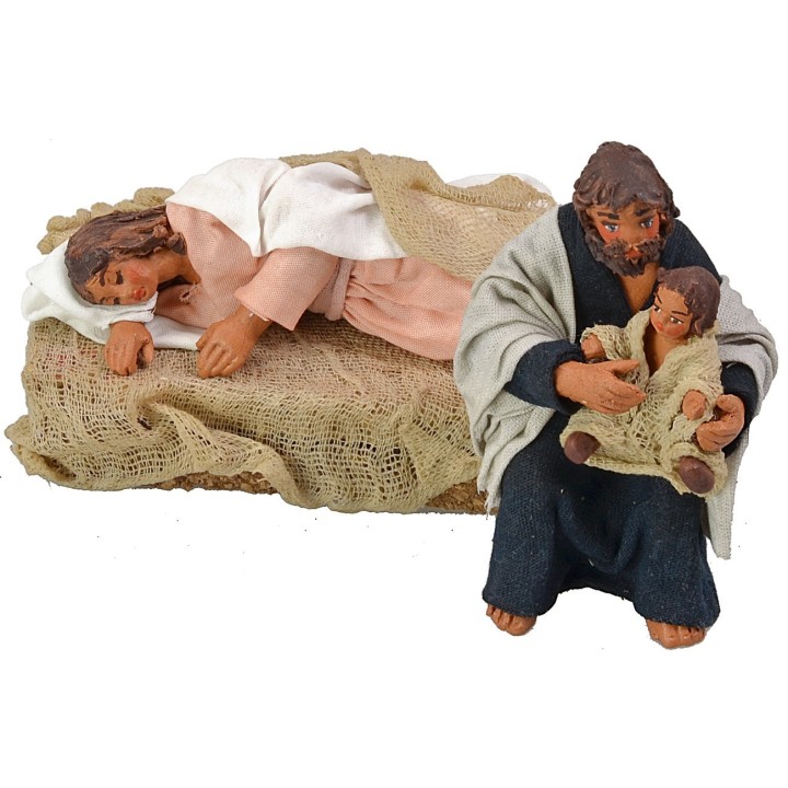 Natività con Maria sdraiata serie 10 cm Lux