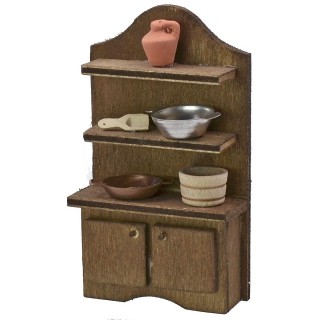 Credenza in legno con accessori cucina cm 6,8x2,9x11,9 h