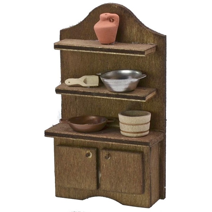 Aparador de madera con accesorios de cocina cm 6,8x2,9x11,9 h