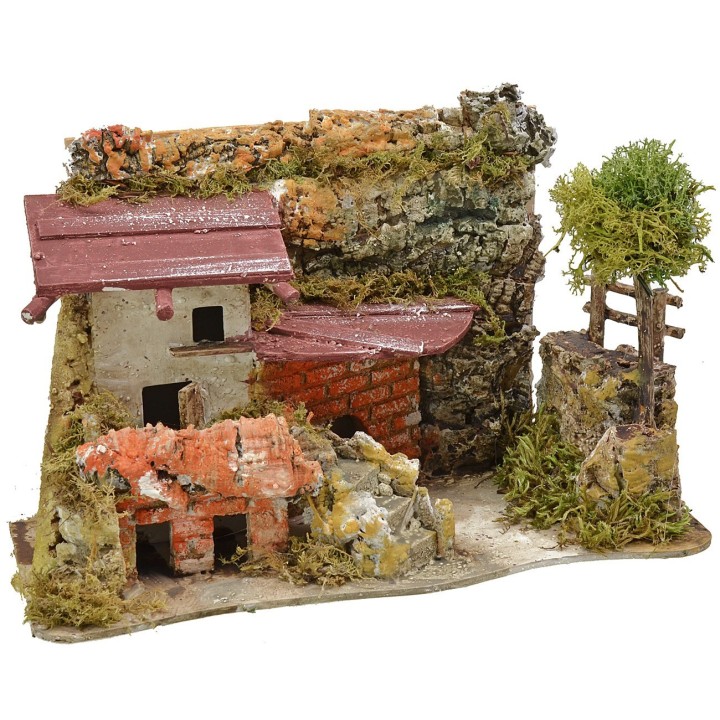 The house filled with throw-wood cm 27x12x18 h.