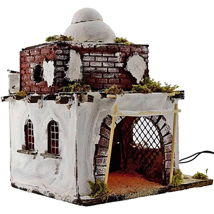 Casa Araba con tenda illuminata cm 26x20x30 h.