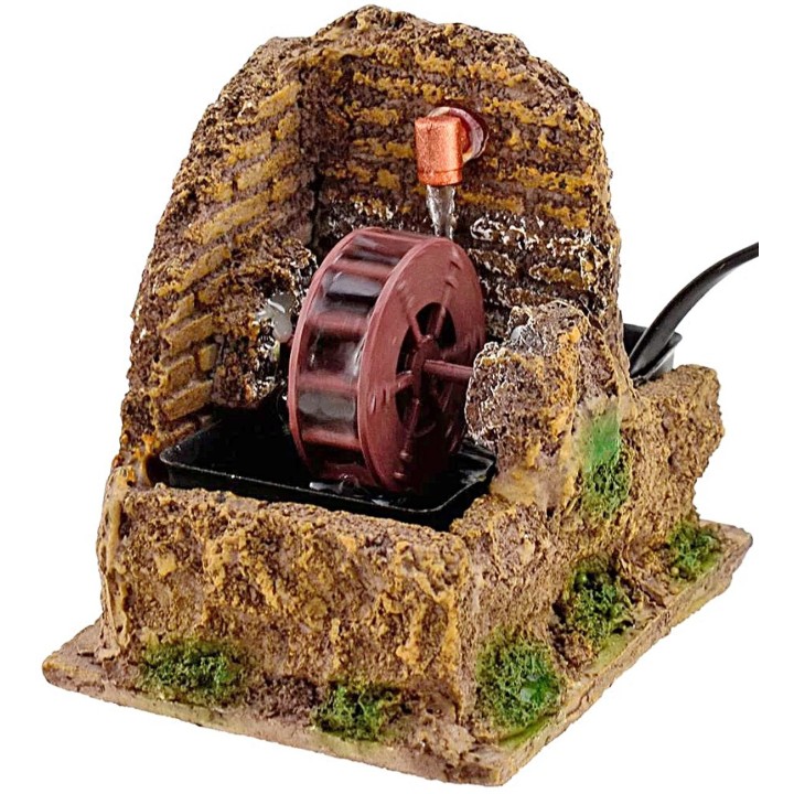 Water mill running presepe cm 12x10x13 h.