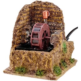 Water mill running presepe cm 12x10x13 h.