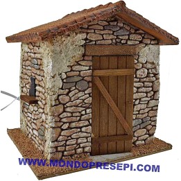 Casa in pietra con fumo cm 25x22x24 h.