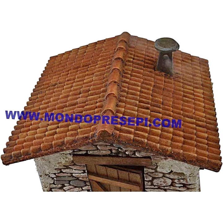 Casa in pietra con fumo cm 25x22x24 h.