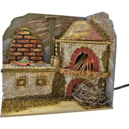 Cucina con forno con effetto fuoco cm 20x14x18 h.