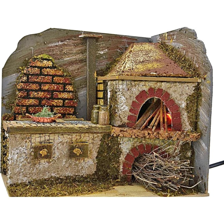 Cucina con forno con effetto fuoco cm 20x14x18 h.