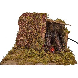 Fuoco presepe funzionante cm 26x15x17 h.