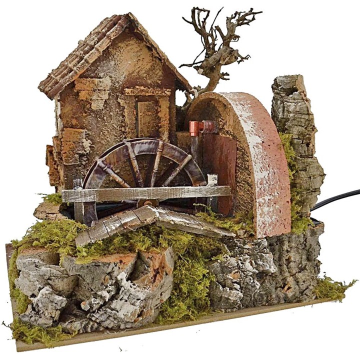 Casa con mulino ad acqua funzionante
