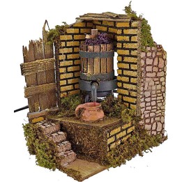 Torchio con vino funzionante cm 10x15x15 h.