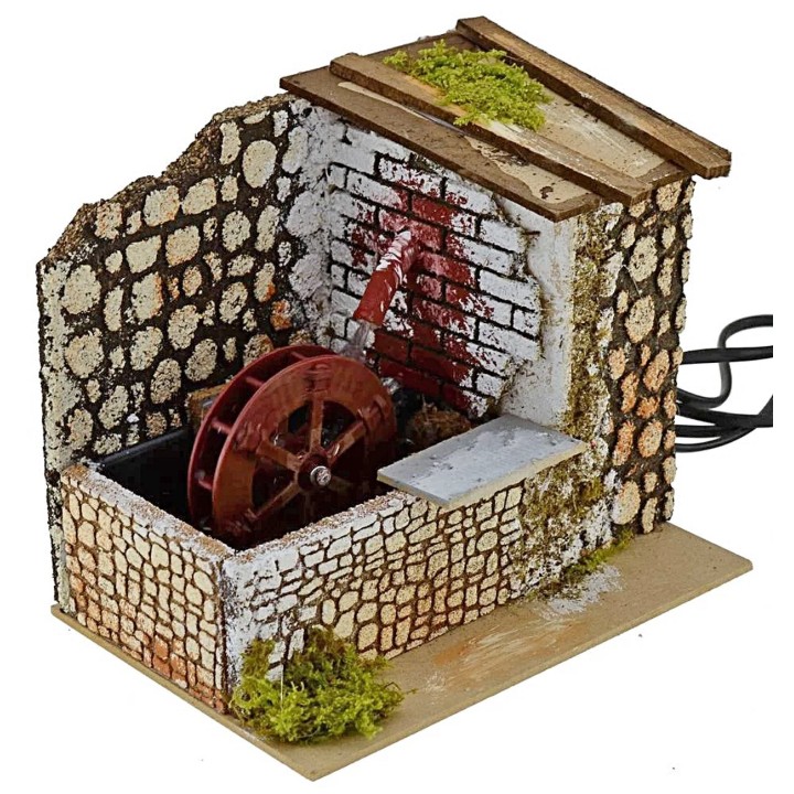 Mulino ad acqua funzionante cm 20x14x17,5