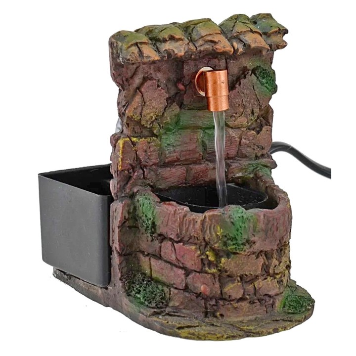 Working fountain for nativity scene 7x10.5x11 cm