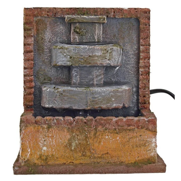 Fountain on two working levels for presepe cm 14,5x14, 5x16 h.