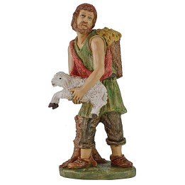 Pastore con pecora e gerla 30 cm in pvc Euromarchi