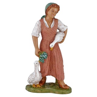 Contadina con oche 30 cm in pvc Euromarchi