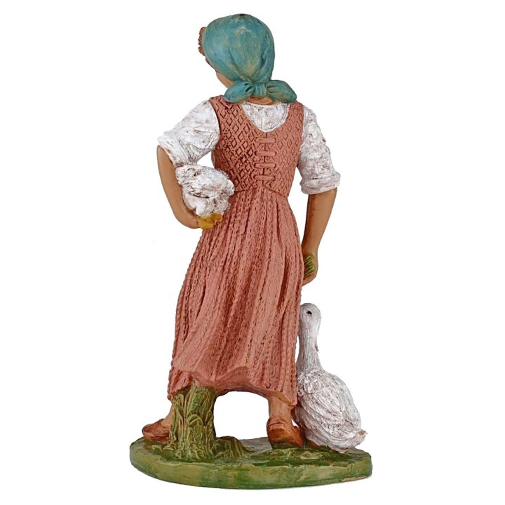 Peasant with geese 30 cm in pvc Euromarks