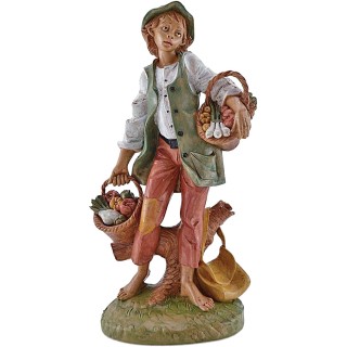 Hombre con cestas 30 cm Euromarchi