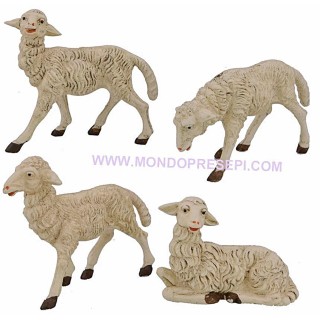 Set of 4 sheep for statues, 30 cm