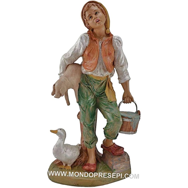 Farmer with animals and the bucket 30 cm Lux Euro