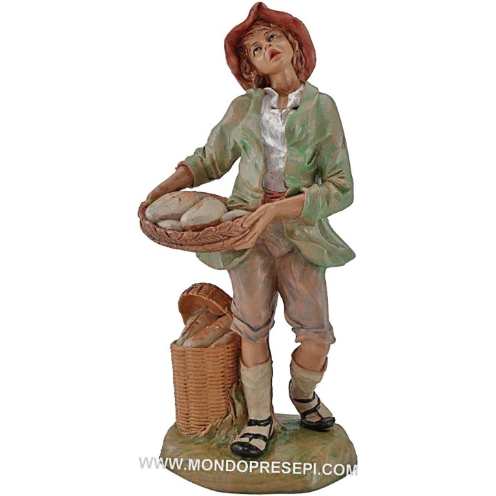 Shepherd with bread baskets 30 cm Lux Euromarchi