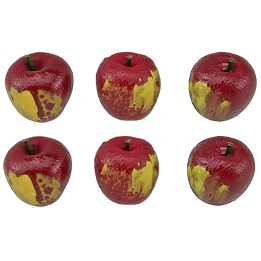 Coloca 6 manzanas rojas maduras
