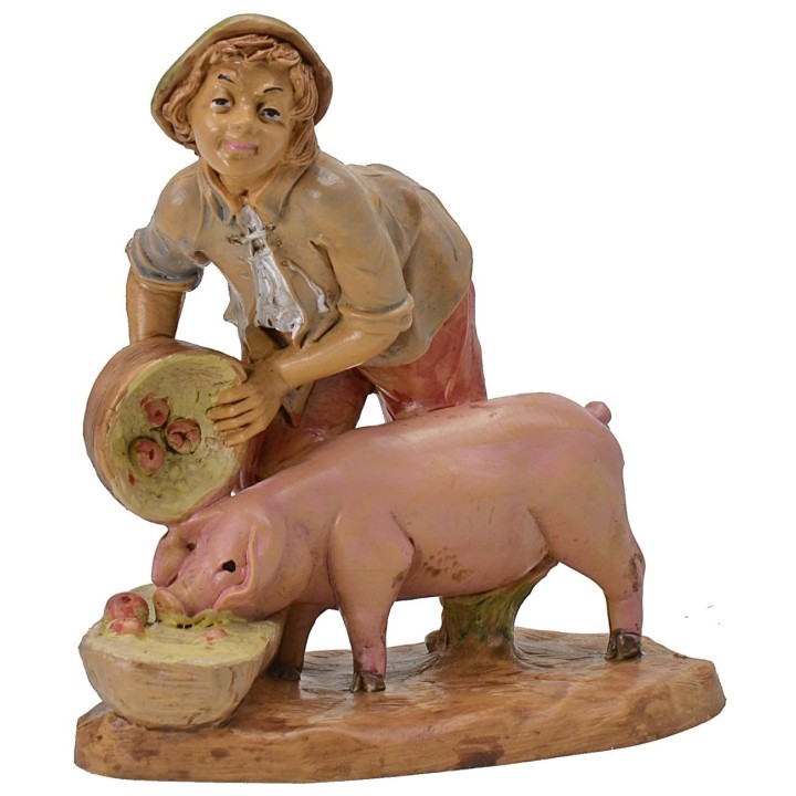 Chico con cerdo 15-16 cm lux Euromarchi