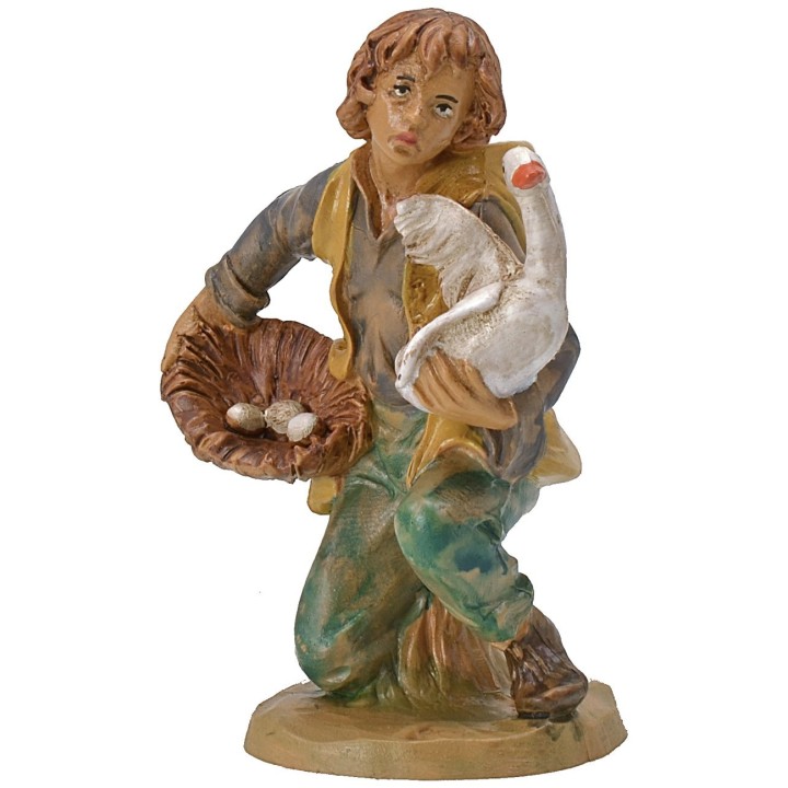 Young man with goose series 15-16 cm lux Euromarchi