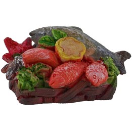 Cesta con pescado cm 3,5x2,5x2,5 h. 