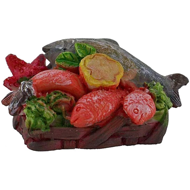 Cesta con pescado cm 3,5x2,5x2,5 h. 