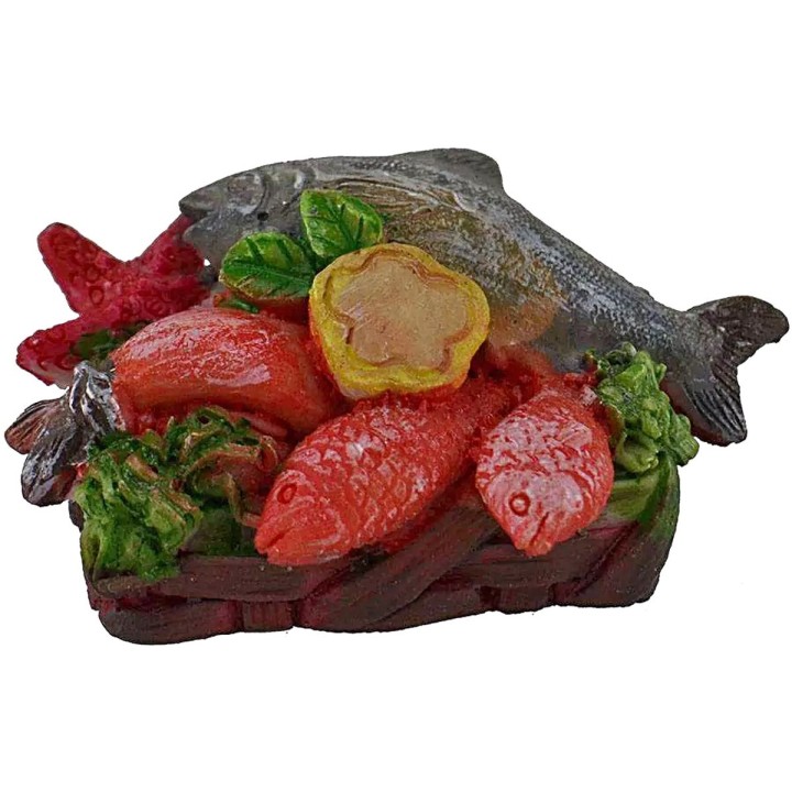 Cesta con pescado cm 3,5x2,5x2,5 h. 