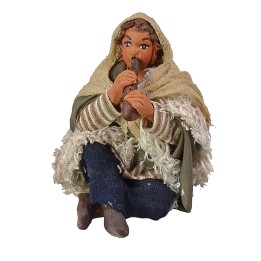 Ragazzo seduto con piffero serie 12 cm Lux