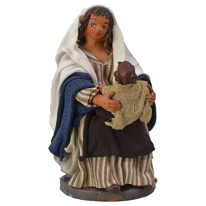 Seated mother with child 12 cm series