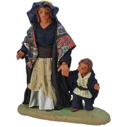 Mujer con niño serie 12 cm