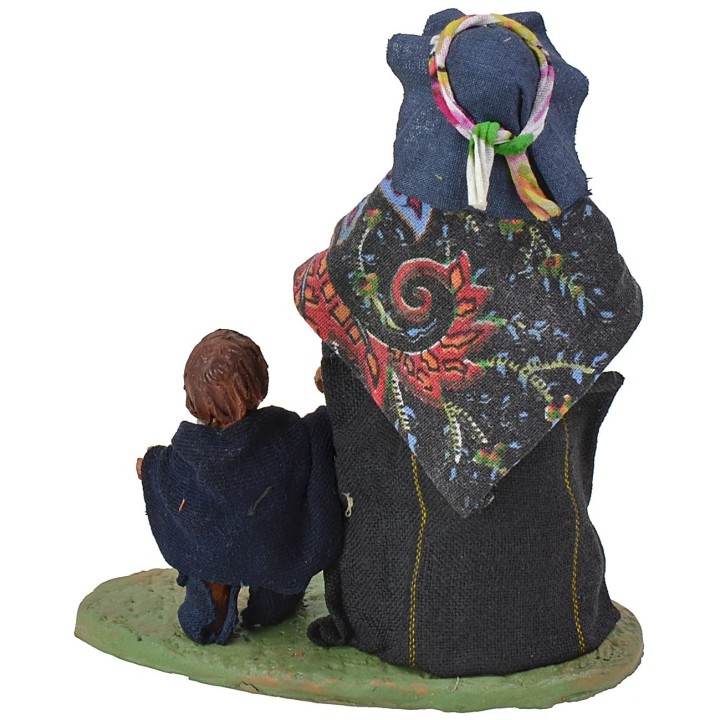 Donna con bambino serie 12 cm
