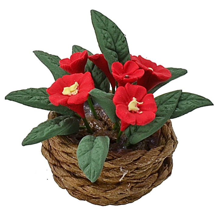 Cesta con flores cm 2,8 h.