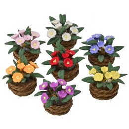 Basket with flowers cm 2,8 h.